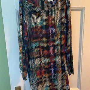 Modern WAYF dress in multicolor and black